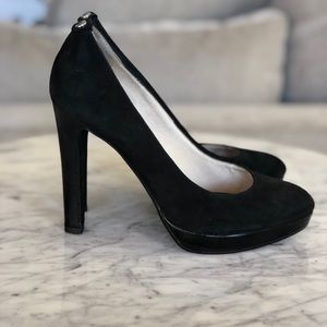 Michael Kors black suede platform pump 7